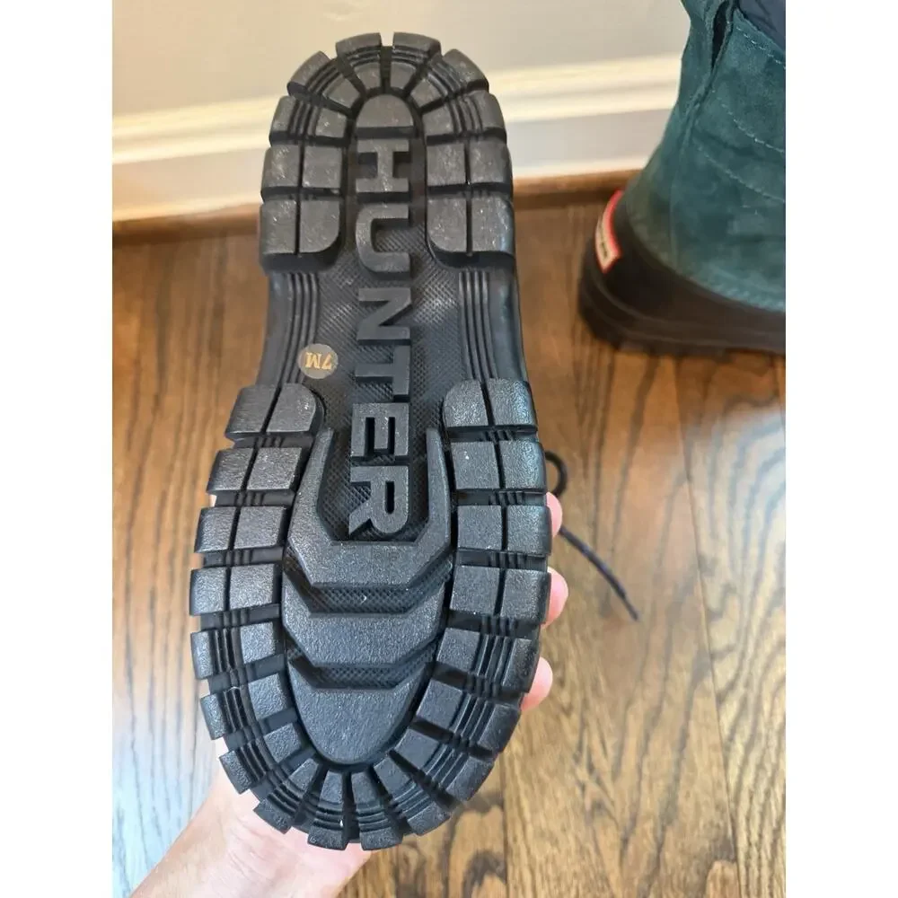 Hunter Skylar Waterproof Boot Green/black Women's Sz 7 $225